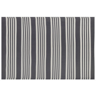 Beliani Outdoor Rug Delhi Black 120 X 180 Cm - image 1