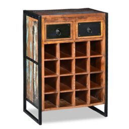 Berkfield Wine Rack For 16 Bottles Solid Reclaimed Wood - thumbnail 1