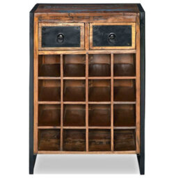 Berkfield Wine Rack For 16 Bottles Solid Reclaimed Wood - thumbnail 2
