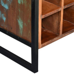 Berkfield Wine Rack For 16 Bottles Solid Reclaimed Wood - thumbnail 8