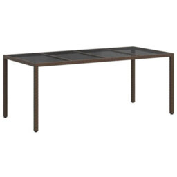 Walplus Garden Dining Table Brown 190 X 90 X 75 Cm Poly Rattan - thumbnail 5