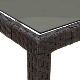 Walplus Garden Dining Table Brown 190 X 90 X 75 Cm Poly Rattan - thumbnail 6