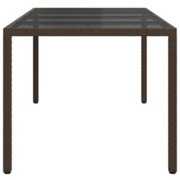 Walplus Garden Dining Table Brown 190 X 90 X 75 Cm Poly Rattan - thumbnail 4