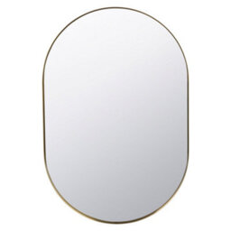Pacific Lifestyle Oval Wall Mirror Gold Metal Slim Frame 60X90Cm Contemporary - thumbnail 2