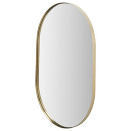 Pacific Lifestyle Oval Wall Mirror Gold Metal Slim Frame 60X90Cm Contemporary - thumbnail 5