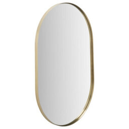 Pacific Lifestyle Oval Wall Mirror Gold Metal Slim Frame 60X90Cm Contemporary - thumbnail 8