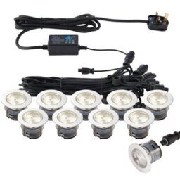 Ip67 Decking Plinth Light Kit 10X 45mm Colour Changing White Lamps Outdoor Rated
