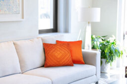 Gio Cushion Cover In Burnt Orange - thumbnail 2