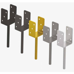 "SS8 U Shape Post Support Size: 121mm (4.8"") Silver ( Pack Of: 1 ) Base Bracket Heavy Duty Concrete-In Fence, Decking Anchor" - thumbnail 8