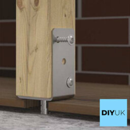 "SS8 U Shape Post Support Size: 121mm (4.8"") Silver ( Pack Of: 1 ) Base Bracket Heavy Duty Concrete-In Fence, Decking Anchor" - thumbnail 7