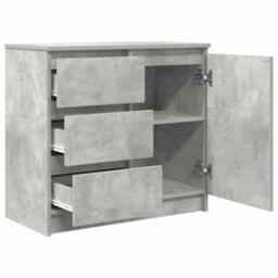 Berkfield Sideboard With Drawer Concrete Grey 71X35X65 Cm Engineered Wood - thumbnail 5