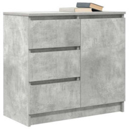 Berkfield Sideboard With Drawer Concrete Grey 71X35X65 Cm Engineered Wood - thumbnail 4