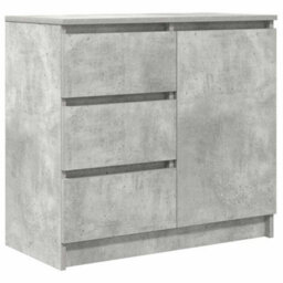 Berkfield Sideboard With Drawer Concrete Grey 71X35X65 Cm Engineered Wood - thumbnail 2