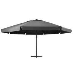 Berkfield Outdoor Parasol With Aluminium Pole 600 Cm Anthracite - thumbnail 2