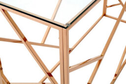 Premier Housewares Interiors By Premier Stylish Rose Gold Geometric Console Table, Versatile Hallway Table, Easily Maintained Living Room Table - thumbnail 5