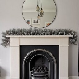 Samuel Alexander Premier 6Ft (1.8M) Christmas Silver Garland With Some Glitter Tips - thumbnail 1