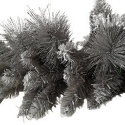 Samuel Alexander Premier 6Ft (1.8M) Christmas Silver Garland With Some Glitter Tips - thumbnail 6