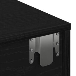 Vidaxl Wall Shelf With Drawers Black 80X33X17 Cm Engineered Wood - thumbnail 9