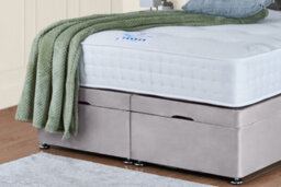 UKBEDFURNITURE Wilton Plush Silver End Opening Divan Ottoman Bed With 54 Inch Headboard - thumbnail 4