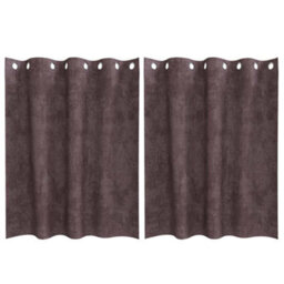 Berkfield Classic Curtain With Curtains 2 Pcs Brown 140 X 140 Cm Velvet