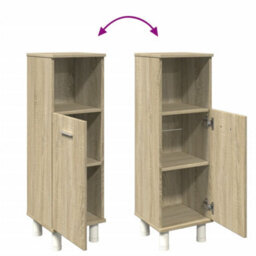 Walplus Bathroom Cabinet Sonoma Oak 30.5X30X95 Cm Engineered Wood - thumbnail 7