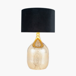 Pacific Lifestyle Champagne Gold Glass Dual Light Table Lamp - thumbnail 3