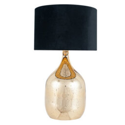 Pacific Lifestyle Champagne Gold Glass Dual Light Table Lamp