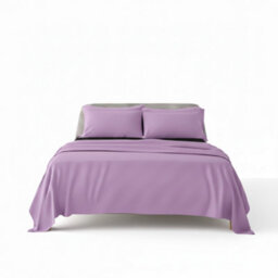 Flannelette Cotton Duvet Cover Set Soft Brushed Warm Bedding Set Lilac - thumbnail 2