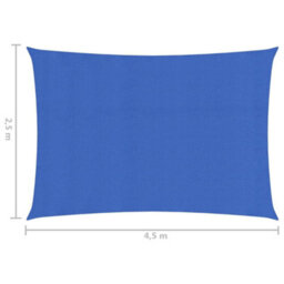 Berkfield Sunshade Sail 160 G/m2 Blue 2.5X4.5 M Hdpe - thumbnail 6