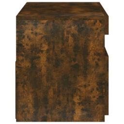 Berkfield Modern Tv Cabinet With Led Lights Smoked Oak 75X35X40 Cm - thumbnail 9