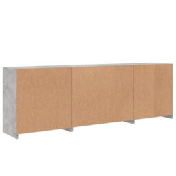 Vidaxl Sideboard With Led Lights Concrete Grey 202X37X67 Cm - thumbnail 9
