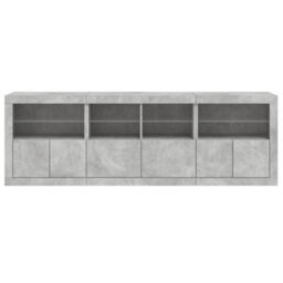 Vidaxl Sideboard With Led Lights Concrete Grey 202X37X67 Cm - thumbnail 7