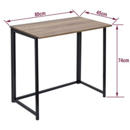 House Of Home Folding Computer Desk Wooden Foldable Work Table Laptop Office Pc Space Saving - thumbnail 2