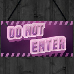 Red Ocean Do Not Enter Sign Neon Effect Girls Gaming Sign For Girls Bedroom Daughter Gift - thumbnail 4