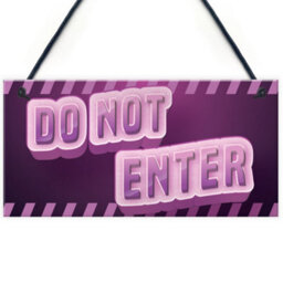 Red Ocean Do Not Enter Sign Neon Effect Girls Gaming Sign For Girls Bedroom Daughter Gift