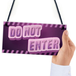 Red Ocean Do Not Enter Sign Neon Effect Girls Gaming Sign For Girls Bedroom Daughter Gift - thumbnail 6