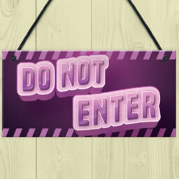 Red Ocean Do Not Enter Sign Neon Effect Girls Gaming Sign For Girls Bedroom Daughter Gift - thumbnail 2