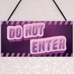 Red Ocean Do Not Enter Sign Neon Effect Girls Gaming Sign For Girls Bedroom Daughter Gift - thumbnail 3