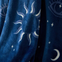 Sassy B Astrology Cosy Fleece 200X240Cm Oversized Blanket Throw Navy Blue - thumbnail 4