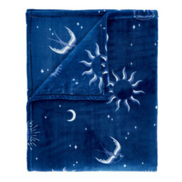 Sassy B Astrology Cosy Fleece 200X240Cm Oversized Blanket Throw Navy Blue - thumbnail 5