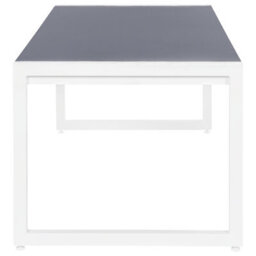 Beliani Garden Dining Table Bacoli 210 Cm 90 Cm Glass Off-White - thumbnail 5