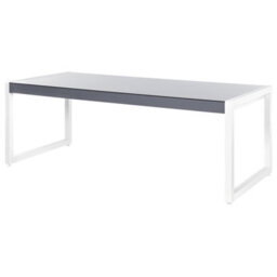 Beliani Garden Dining Table Bacoli 210 Cm 90 Cm Glass Off-White - thumbnail 6