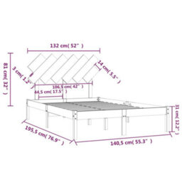 Berkfield Bed Frame 135X190 Cm 4Ft6 Double Solid Wood - thumbnail 6