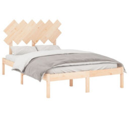 Berkfield Bed Frame 135X190 Cm 4Ft6 Double Solid Wood - thumbnail 3