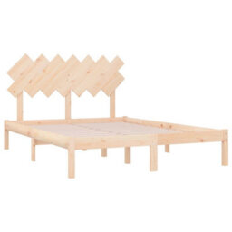 Berkfield Bed Frame 135X190 Cm 4Ft6 Double Solid Wood - thumbnail 4