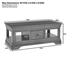 The Furniture Market French Hardwood Mahogany Stained 1 Drawer Coffee Table - thumbnail 9