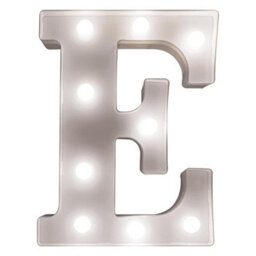 Battery Powered 3D Letter E Led Light - Freestanding Or Wall Mounted Alphabet Lighting Home Or Party Decoration - H22 X W14 X D3Cm - thumbnail 1