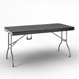 Urbn-Garden Urbngarden 151Cm Width 5Ft Black Rattan Wood Look Folding Table And 4 Chairs Set Garden Patio Furniture - thumbnail 3