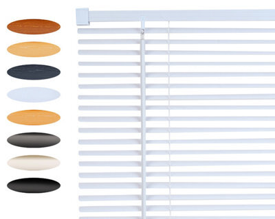 Lister Cartwright 25mm Pvc Venetian Blinds Windows Easy Fit Child Safety Included (White Textured, 180 Cm Width X 160 Cm Drop) - image 1