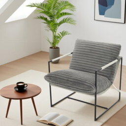 Ergonomic Velvet Occasional Chair For Living Room Bedroom Balcony (W)79Cm (D)78Cm (H)96Cm - Grey
